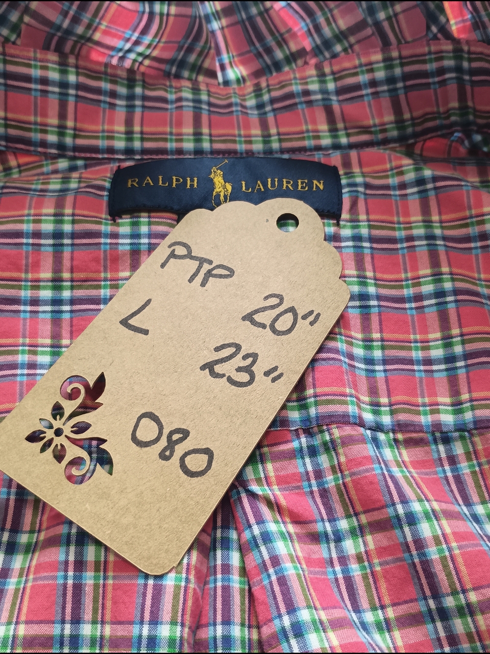 Upcycled Women's Ralph Lauren Ruffled Collar Shirt #080 - Picture 7 of 9